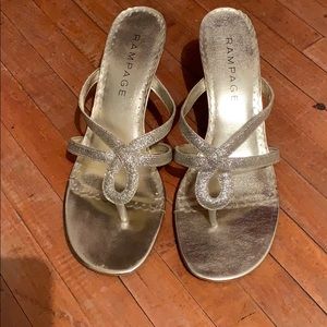 Worn once 9.5 Gold heels